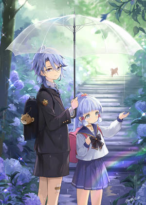 Fondo de pantalla Kamisato Ayato en uniforme escolar — OnePlus Pad 2 Pro Fondos de pantalla