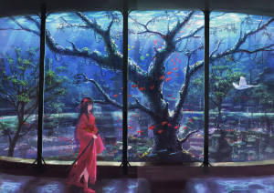 Kimono y Acuario Anime 8K