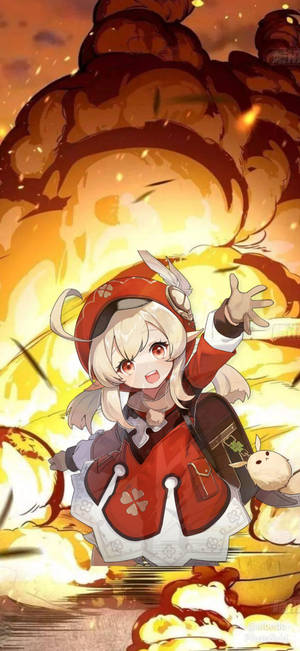 Klee Sonriente para Teléfono Genshin Impact — Samsung S23 Ultra Fondos de pantalla