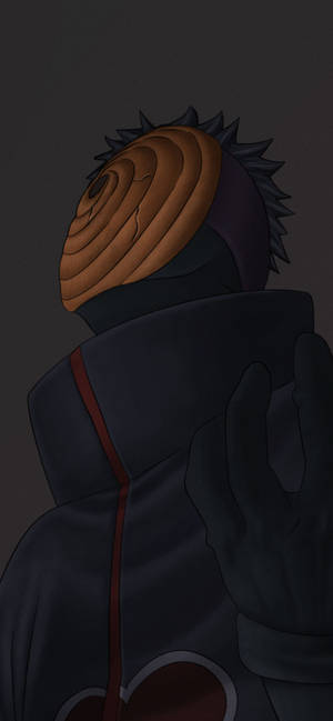 Imagen de pantalla de teléfono de Obito con túnica de Akatsuki como fondo de pantalla. — iPhone 18 Fondos de pantalla