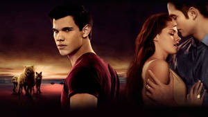 Fondo de pantalla de La Saga Crepúsculo: Jacob, Bella y Edward