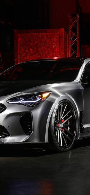 Descargar 1125x2436 Dub Kia Stinger, Plateado, Fondo de Pantalla de Autos — iPhone 14 Fondos de pantalla