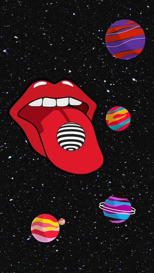 Labios Galaxia Estética Psicodélica