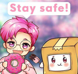 LankyBox Animado Justin y Boxy — Lindo dibujo animado Fondos de pantalla
