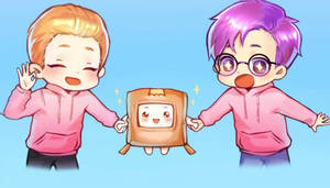 LankyBox Boxy Animado Adam y Justin — Lindo dibujo animado Fondos de pantalla