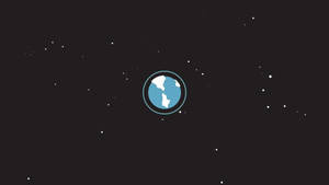 Fondo de pantalla minimalista de Tierra y estrellas