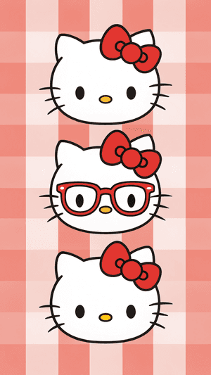 Variaciones, Icónico, Divertido, Kawaii, Lindo, Estética linda, Hello Kitty — Amor aesthetic GIF Fondos de pantalla