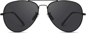 Lentes de sol aviador negros