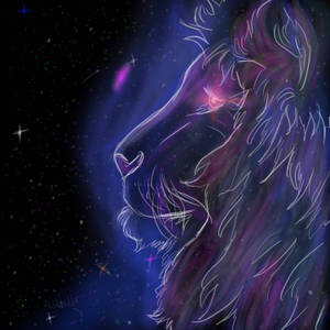 León Neón Galaxia Minimalista — Galaxia león GIF Fondos de pantalla