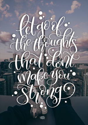 Fondo de pantalla de letras de cita motivacional para soltar — OnePlus Pad 3 Pro Fondos de pantalla