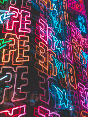 Fondo de Pantalla Letras Neón de Colores