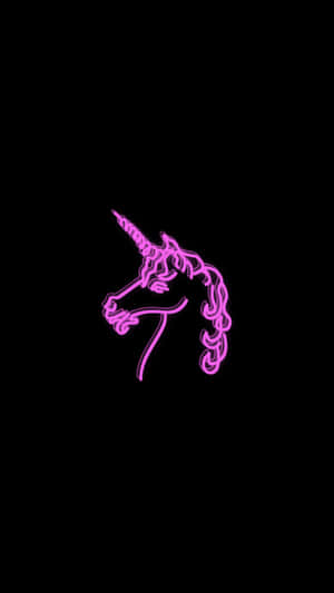 Unicornio rosa neón — Estética anime rosa Fondos de pantalla