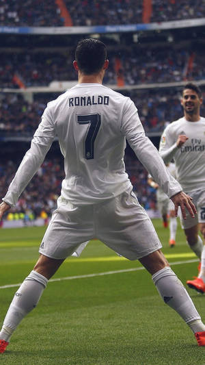 Leyenda del Fútbol Cristiano Ronaldo Vista Trasera Genial