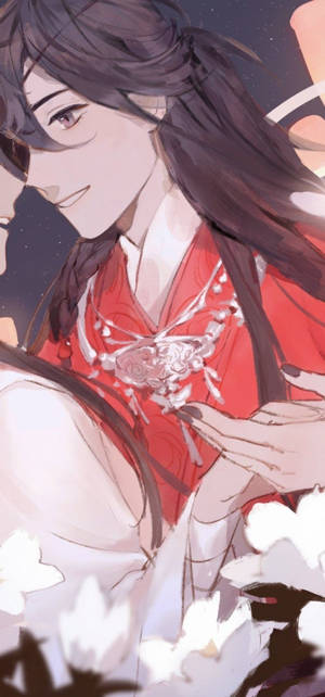 Fondo de pantalla rojo pastel de Hua Cheng — iPhone 16 Pro Fondos de pantalla