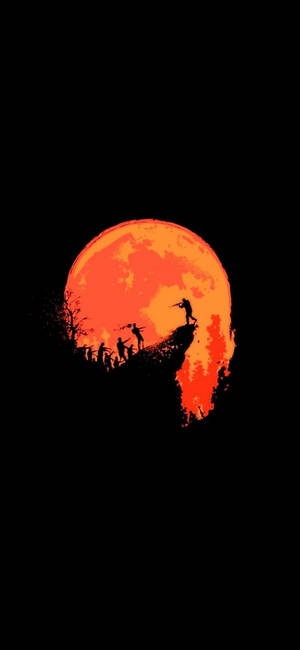 Fondo de pantalla de Silueta de Tiroteo Amoled