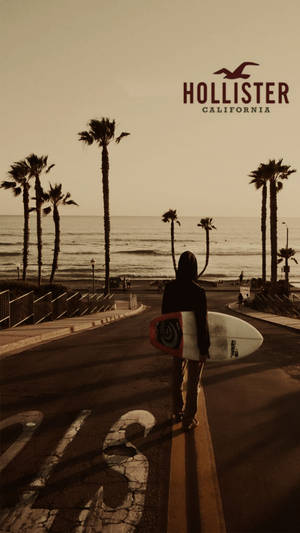 Fondo de pantalla de hombre Hollister con logo de tabla de surf — 9:16 Fondos de pantalla