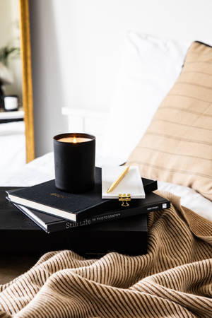 Fondo de pantalla de Libros Negros de Estética Preppy — Estética preppy Fondos de pantalla