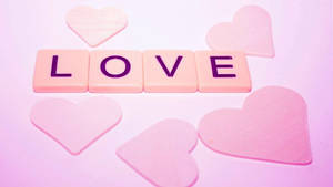 Lindas fichas de Scrabble de amor