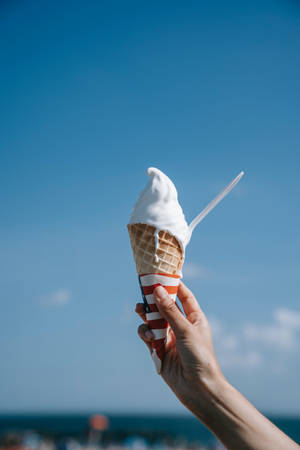 Lindo cono de helado azul — Azul lindo Fondos de pantalla