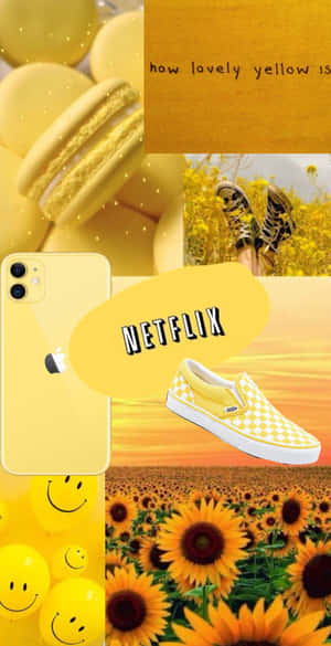 Lindos collages de verano en amarillo pastel — Aesthetic amarillo pastel Fondos de pantalla