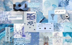 Lindos Collages Estéticos en Azul Pastel