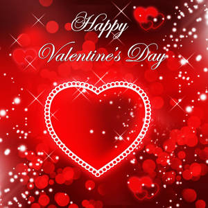 Lindos Corazones Rojos Brillantes de San Valentín — Lindo día de San Valentín Fondos de pantalla