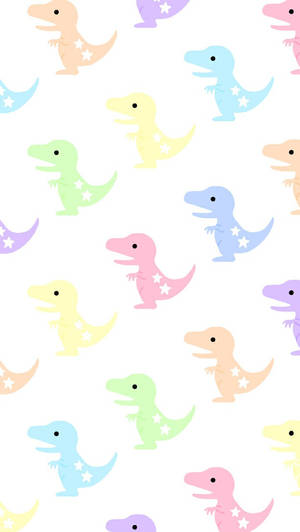 Lindos Dinosaurios Collage Estético Pastel — Dinosaurio lindo Fondos de pantalla
