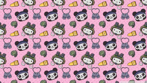 Fondo de pantalla con patrones de animales soldados kawaii.