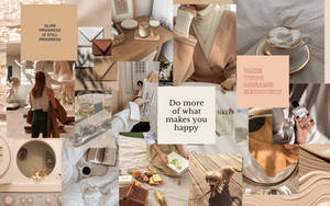Lindos perritos y gatos collage beige aesthetic escritorio