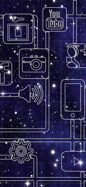 Líneas Geométricas Redes Sociales — iPhone Xs Max Fondos de pantalla