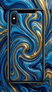 Fondo de pantalla abstracto líquido con iPhone X.
