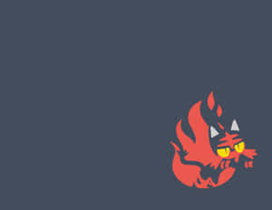 Litten con gráfico de fuego — Pokemon Fondos de pantalla