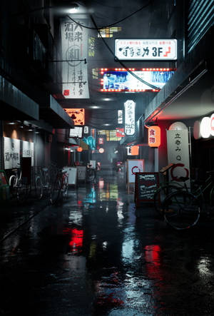 Lluviosa Japón 4K de Noche — Japón GIF Fondos de pantalla