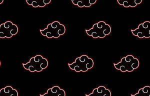 Logo de Akatsuki Nubes Shinobi Negras — Anime minimalista Fondos de pantalla