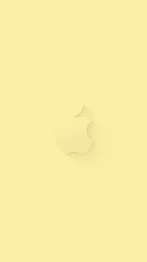 Logo de Apple en amarillo pastel estético — Amarillo pastel Fondos de pantalla