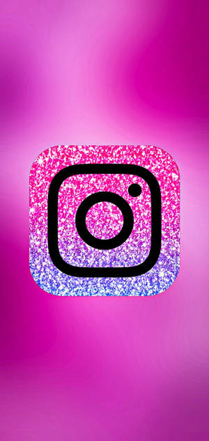 Fondo de pantalla Logo de Instagram con Purpurina Rosa