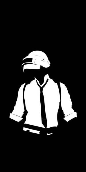 Logo de PUBG en blanco y negro — 18:9 Fondos de pantalla