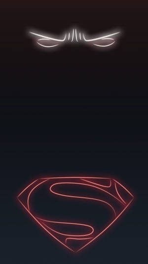 Logo de Superman en neón para iPhone — Neón iPhone Fondos de pantalla