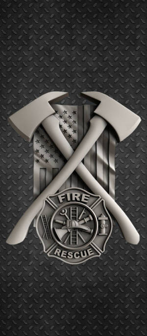 Logo Gris Metálico de Bomberos — Pixel 10 Fondos de pantalla