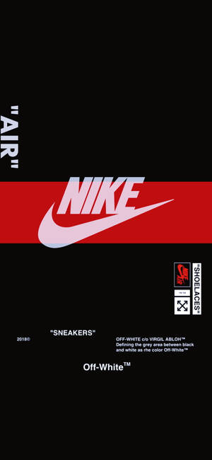 Logo Nike iPhone con Franja Roja — iPhone 14 Fondos de pantalla