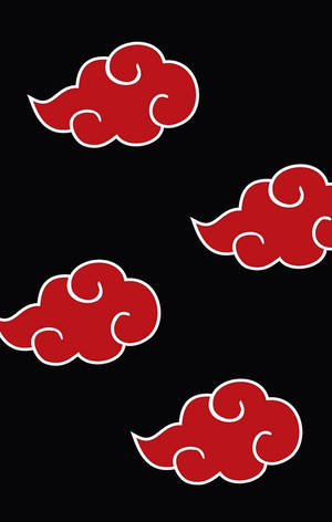 Logotipo audaz de Akatsuki: símbolo del poderoso clan shinobi — Símbolo de naruto Fondos de pantalla