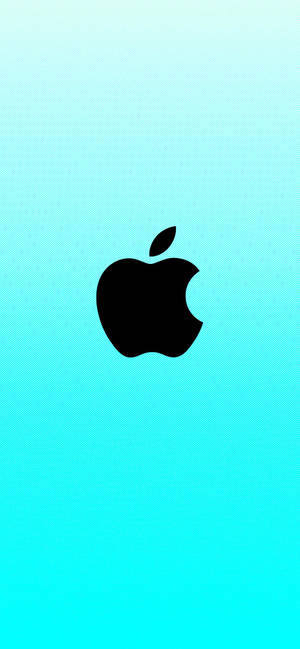 Fondo de pantalla logotipo de Apple azul cian — iPhone 12 Pro Fondos de pantalla