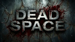 El icónico logotipo de Dead Space con una textura áspera y temática de terror.