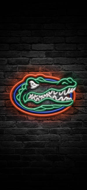 Fondo de pantalla del logotipo de los Florida Gators en luces de neón — iPhone 11 Pro Fondos de pantalla