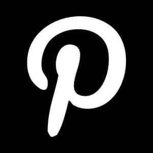 Logotipo de Pinterest en blanco y negro