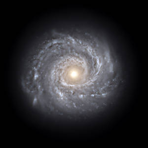 Un increíble fondo de pantalla de galaxia espiral, estrellas y cuerpo celeste.
