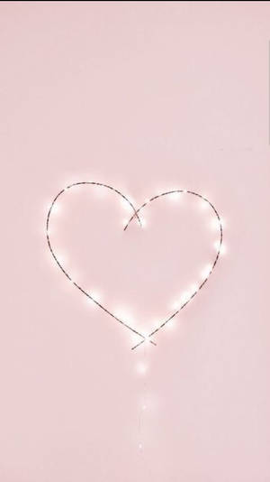 Luces de cuerda en forma de corazón estético
