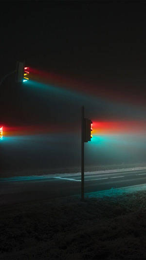 Luces de Tráfico en Exposición Larga Modo Oscuro