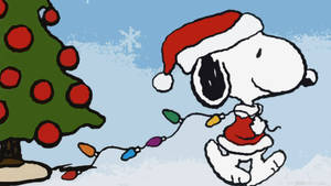 Fondo de pantalla Luces Navideñas de Snoopy