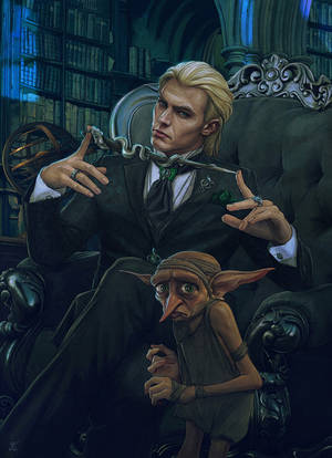 Lucius Malfoy y el elfo esclavo Dobby — Estética de Harry Potter Fondos de pantalla